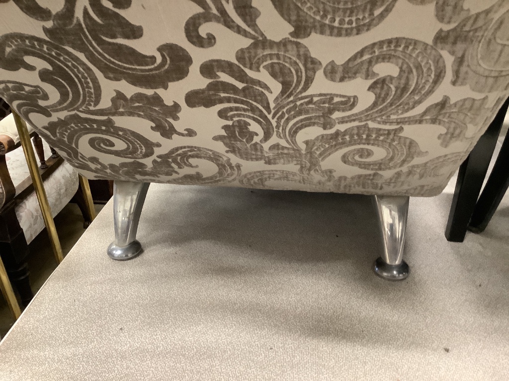 A contemporary upholstered day bed, width 60cm length 146cm